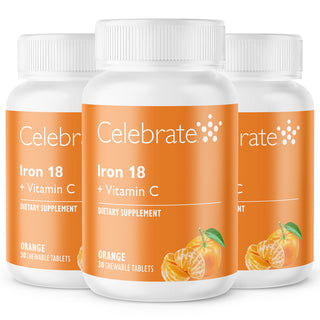 Żelazo 18 mg + Witamina C, Do żucia, Orange 