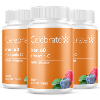 Żelazo 60 mg + Witamina C, Do żucia, Berry 