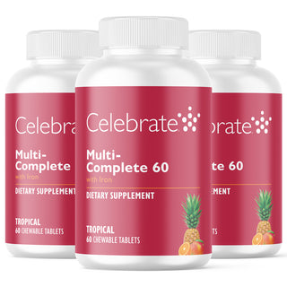 Мультивитамины Multi-Complete 60 Bariatric с железом, жевательные, Tropical