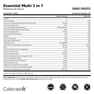 Essential Multi 2 w 1 Multiwitamina z Wapń Do żucia