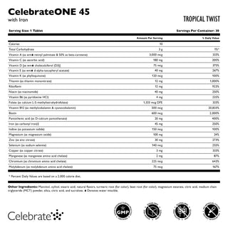 CelebrateONE 45 Once Daily Bariatric Multivitamin с железом