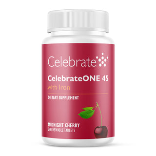 CelebrateONE 45 Raz dziennie multiwitamina bariatryczna z Żelazo, Do żucia