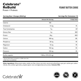 Celebrate® ReBuild Protein + Probiotic, порошок