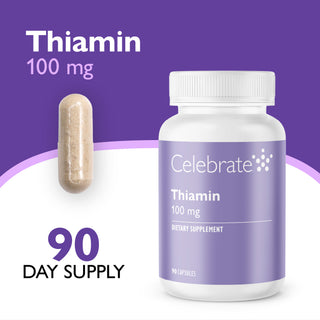 Thiamin Vitamin B1, 100 mg, Capsules